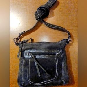 a.n.a Brown Suede Crossbody Bag